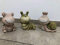 mucplants Gartenfigur aus Ton Schnecke Wurm und Schildkröte Garten Figur Tiere Dekoration