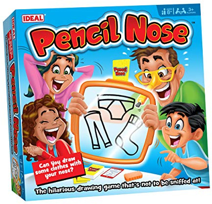 IDEAL | Pencil Nose: The hilarious drawing game that’s not to be sniffed at! | Family Games | For 3+ Players | Ages 8+