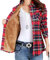 Minetom Kariert Hemd Damen Samt Warm Plaid Herbst Winter Langarm Jacke Gefüttert Plüsch Blusenshirt Hemdbluse Knöpfen Karo Blusen Stil B 40