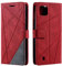 SONWO Coque pour Oppo Realme C20 / Realme C11 2021, Etui en Cuir PU Portefeuille Housse Fermeture Magnétique und Flip pour Oppo Realme C20 / Realme C11 2021, avec Fermeture Magnétique, Rouge