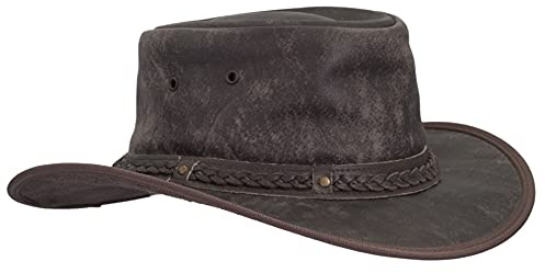 Walker and Hawkes - Chapeau Canyon - Galon tressé - Cuir de Vachette - Outback