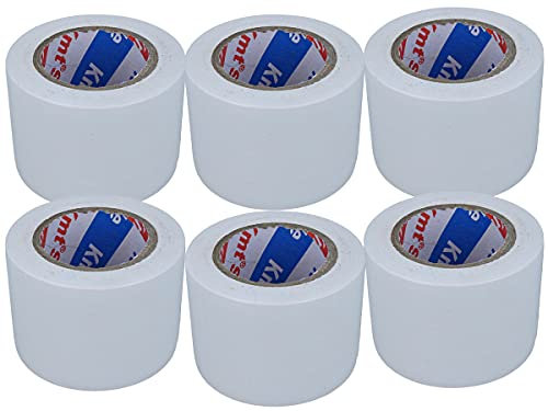 LEDLUX 6 rotoli di nastro isolante grande, 48 mm x 12 m, totale 72 metri (bianco)