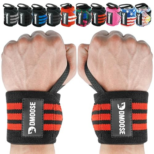 DMoose Handgelenk Bandagen 2 Stück,Atmungsaktivem Wrist Wrap mit 30cm und 45cm Länge Wrist Support,handbandage mit Klettverschluss,Handgelenk Bandagen Gym fur Gymnastik,Krafttraining