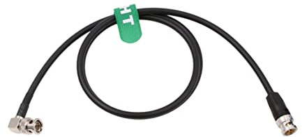 HangTon 12G SDI Raw 4K 60p Video Cable Right Angle to Straight BNC 75 ohm Coaxial Shielded for Sony Alexa DSMC2 Camera Blackmagic SmallHD Atomos Monitor (30cm, Black)