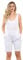 Style Lockers® Ladies Cherry Berry Shorts - Women Plain Capri Length Stretch Fit Pull On Elasticated Waist Summer Crop Short Pants (White, UK 10)