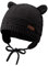 XIAOHAWANG Baby Wintermütze Jungen Mädchen Warmer Strickmützen Weicht Baumwolle-Futter mit Süße Bärenohren Winter Babymütze(Schwarz, 0-6 Months)