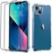 Für iPhone 13 Hülle Kompatibel mit MagSafe,iPhone13 Magnetisch Handyhülle mit 2Stück Schutzfolie,Kristall Transparent TPU,Fallschutz Dünn Handy Schutzhülle Case Cover -6,1 Pollici 2021,(Durchsichtig)