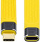 chenyang CY USB C to USB C Cable,USB C USB4 Extension Cable Slim Flat Male to Female 40Gbps with 100W Charging and 8K@60Hz Compatible with Thunderbolt3/4 13cm Yellow
