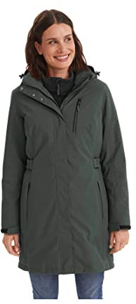 Killtec Damen Parka Funktionsparka mit abzippbarer Kapuze KOW 165 WMN PRK wasserdicht, Winddicht, atmungsaktiv 00787-dunkel blaugrün 50