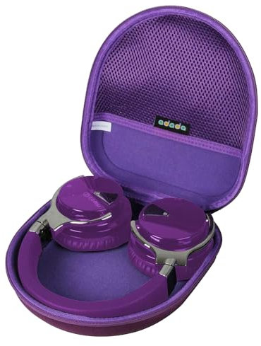 Adada Hard Travel Case for E7 Active Noise Cancelling Bluetooth Headphones (Purple)