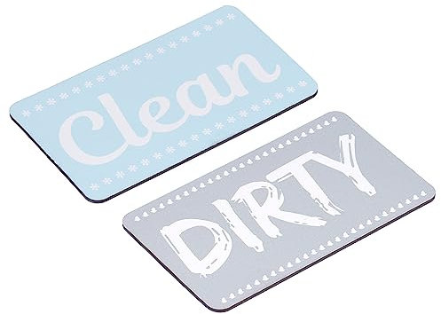 sourcing map Dishwasher Magnet Clean Dirty Sign Rectangle Gray-Blue Version, Magnetic,Easy To Slide for Dishwasher Kitchen Accessories Indication
