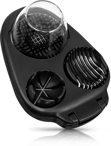 Egg Slicer for Hard Boiled Eggs - 3 Slice Modes Egg Cutter, Dicer, Chopper