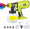 Cordless Paint Sprayer Compatible with Ryobi 18V One+ Lithium Battery,Hipoke 200W HVLP Paint Sprayer Gun 4 Nozzles 3 Patterns for Home Furniture Fencing Decking Wall Ceilings