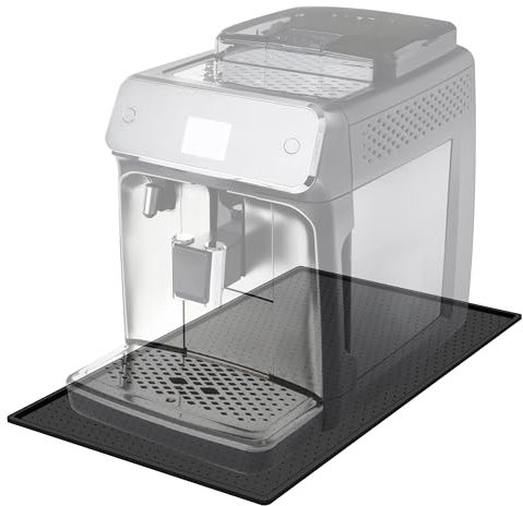 Heveer Tappetino per Macchina da Caffè Base de Silicone per Macchine da Caffè 48 * 30cm Tappetino a Prova di Perdite per Cucina Nero