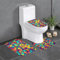 OPSREY Viele Sterne gedruckt Badezimmer Matte Set Flanell Teppich Anti-Rutsch Bodenmatte