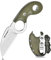 TONIFE Crescent Couteau de cou Couteau d'extérieur Lame fixe en acier 8Cr14MoV avec étui Lanyard et clip Couteau Full Tang Couteau de survie (Vert+Satin)