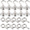 MIN CI 10+10pcs Magnethaken Extra Stark, 25mm Magnete Stark 22kg Magnetisch Haken, Neodym Magnet mit Haken Ösenmagnet von 2 Arten Rund Starke Magnete für Camping Garage Rostfrei Grill