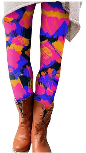 KONG JIMFAN Winter Strumpfhosen Hosenkette Flauschige Jogginghose Damen Strumpfhosen Für Damen Damen Jogginghose Steghosen Für Damen Winter Schwarze Hose Damen Elegant(#4 Purple,S)