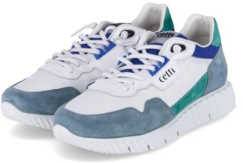 Cetti Herren Schnürhalbschuh in Weiss-Kombi - Gr. 42