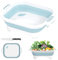 Gintan Tagliere da campeggio pieghevole, 3 in 1, multifunzione, con coltello, per lavare e conservare frutta e verdura, utilizzato per cucina, camper, accessori per camper, esterni (Sky Blue)