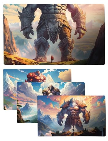 Personalised Mythical Sizes Gaming Mousemat Custom HD Photo Text Design Vivid Colours Non Slip Water and Stain Resistant (Titan (1000 x 600mm x 4mm))