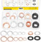Mardatt 80-Stück Ölablaufsteckendichtung Kit, Aluminium-Kupfer Metric Oil Crush Washer Dichtung Ölablaufsteckendichtung Kompatibel mit Jeep GM Ford Toyota - M10 M12 M14 M16 M18