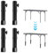 Lot de 4 Pied de Table Metal Réglables, Pieds de Levage pour Pieds Pliés/Droits, Rallonges Pied de Table 20 cm avec Accessoires de Montage, Pieds de Meubles en Métal pour Meubles,Table,Chaise
