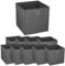 Murago - 10er Set Faltbox ca. 30x30x30 cm Anthrazit - Würfel Aufbewahrungsbox faltbar Aufbewahrungskörbe Dunkelgrau Grau Einschub Korb Boxen Box Stoff Regalkorb Klappbox