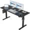 Agilestic Electric Standing Desk, 140 x 60 cm Height Adjustable Sit Stand Desks with Splice Board and Memory Smart Pannel, Home Office Desks, Black