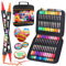 Sonlaryin Rotuladores Acrilicos 48 Colores 48 Piezas, Rotuladore de Pintura Acrílica Doble Punta con Fina y Pincel, Rotuladores para Roca, Cristal, Cerámica, Plastico, Tela, Metal