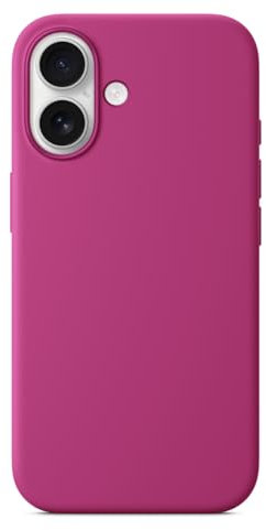 Silicone Case Compatible with Apple iPhone 16 Plus Silicone Case with Magsafe and Camera Control,Soft Slim Back Phone Protection Cover for Women Men (Fuchsia)