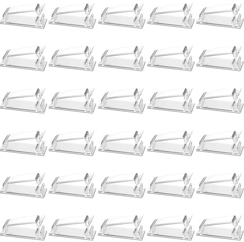 30 Stück Kabelhalter,Cable Holder,Kabel Organizer,Kabelhalter Selbstklebend,Kabelmanagement,Cable Management,Self-Adhesive 3M Adhesive,for Indoor, Outdoor, Home and Office, Transparent
