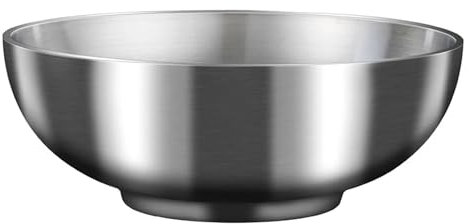 HUWOYG Saladiers Grand Bol en Acier Inoxydable, Bol à Salade de Fruits de 1000ml, Bassin à Soupe Thermo-Isolant, Grand Bol for la Cuisine pour Céréales, Salade