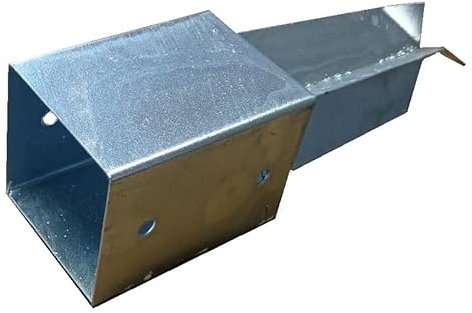 Pfostenträger Bodenhülse zum Einbetonieren für Holzpfosten 350 mm Länge feuerverzinkt (101 mm)