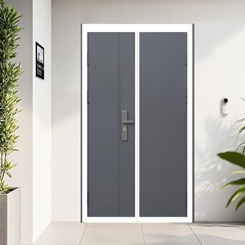 Zanzariera Magnetica 76 x 298 cm Nessun Attrezzo Richiesto Zanzariere Magnetiche Viene Fornito con Kit di Montaggio per Porte da Balcone/Cantine/Terrazze, Bianco