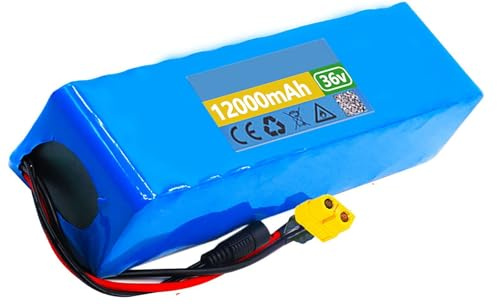 Batteries pour vélo 36V 13Ah, Batterie de vélo électrique 36V 13Ah Ebike Batterie 36v Haute Puissance avec Chargeur Batterie pour 1000W 800W 500W 350W 200W Motor 36V 12AH,XT60