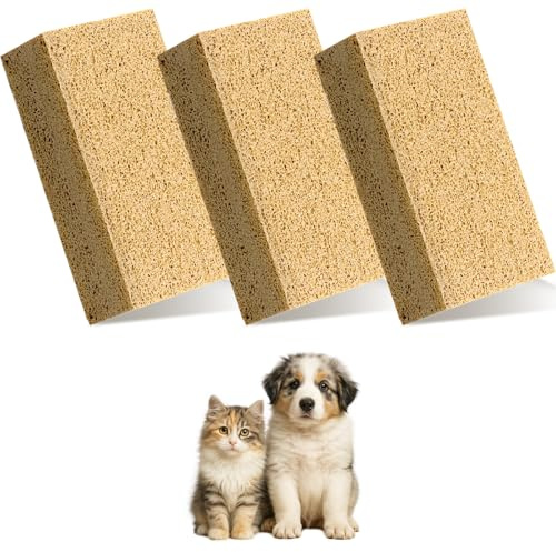Pack of 3 Pet Hair Remover, Reusable Lint Balls Sponge for Dogs and Cats, Cat Hair Remover Sponge Set for Carpet, Clothing, Sofa, Woven Coats, Bed