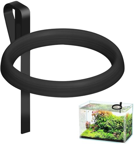 Aufsteckbarer Futterring für Aquarien, Rutschfester Futterhalter, passend für 3-15 mm Dickes Glas, hält schwimmendes Fischfutter an Ort und Stelle, ideal für Kampffische und rahmenlose Aquarien.