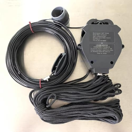 LeTkingok Antenne Filaire Multibande HF Amateur 8 Bandes Alimentée en Extrémité, 10-80 m, sans Tuner Requis