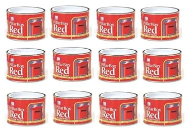 151 Coatings Pillar Box Red Gloss Paint, High Performance, Weather-Resistant, Indoor/Outdoor Use, 180ml, Pack of 12