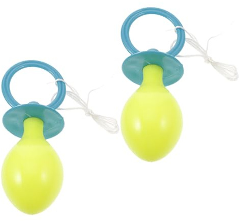 VERDANVERSE Costume Decoration Oversized Easy Accessory to Clean Plastic 2pcs Large Novelty Pacifier for Reusable Blue Halloween Prop and Adults Party Photo Booth