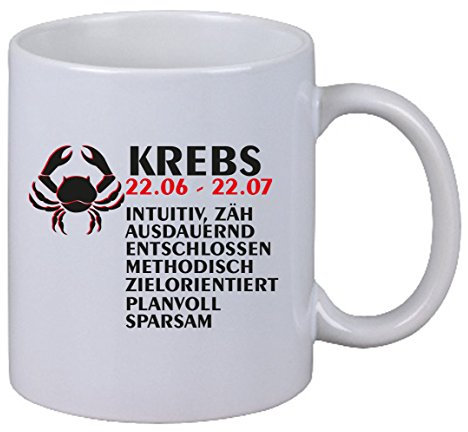 Netspares Kaffee Tasse Sternzeichen Krebs Horoskop Tierkreiszeichen Geschenk Büro X-Mas