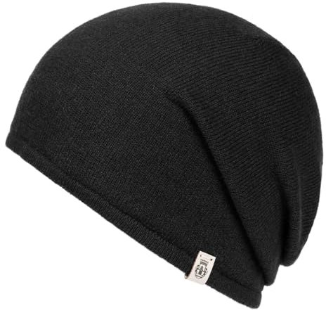 Roeckl Damen Pure Cashmere Beanie-Mütze, Schwarz, 55-60 EU