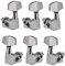 Gazechimp 6pcs Clés Mécaniques Machine Pegs Tuners Têtes Cheville pour Guitare Universel - #5 Argent 3R3L
