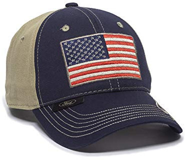 Outdoor Cap FRD10A, Marineblau/Khaki, Einheitsgröße
