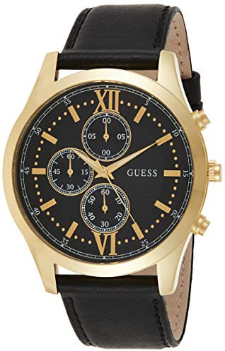 Guess Hudson Herren Kleid Chronograph Gold Runde W0876G5