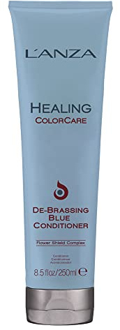 L'ANZA Healing ColorCare Ultra De-Brassing Professional Blue Conditioner - Color Toning Haircare to Eliminate Unwanted Brassiness, Sulfate-free Formula (8.45 Fl Oz)