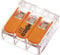 Wago 221-413 Verbindungsklemme für 3 Leiter, mit Hebel 0,2–4 mm², transparent, 30 Stück
