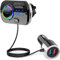 Transmetteur FM Bluetooth 5.0 MEKUULA Adaptateur Bluetooth Voiture Kit Émetteur FM Voiture Chargeur avec Dual USB Ports QC3.0 &5V/2.4A,Appel Main Libre,Lumière Colorée,Support Siri, TF/SD Card Port