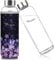 RYACO Glass Water Bottle 550ml/18oz,Borosilicate Glass Bottle with Neoprene Protective Case for Hot Cold Drinks,BPA-Free Leak Proof,Sport Water Bottles with Sponge Brush,Dishwasher Safe